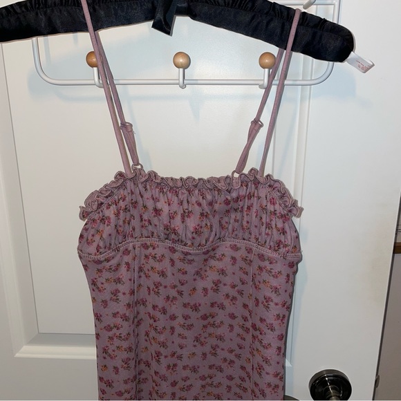 UO Evie Purple Floral Mini Dress rosebud bodycon summer spring flower dress - Picture 5 of 16